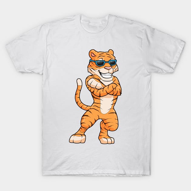 Cool tiger with sunglasses T-Shirt by Markus Schnabel